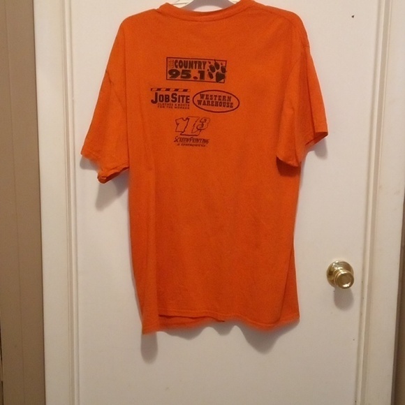"ROWDY BUNCH" Short Sleeve Orange T-Shirt - Size Large - Picture 9 of 9